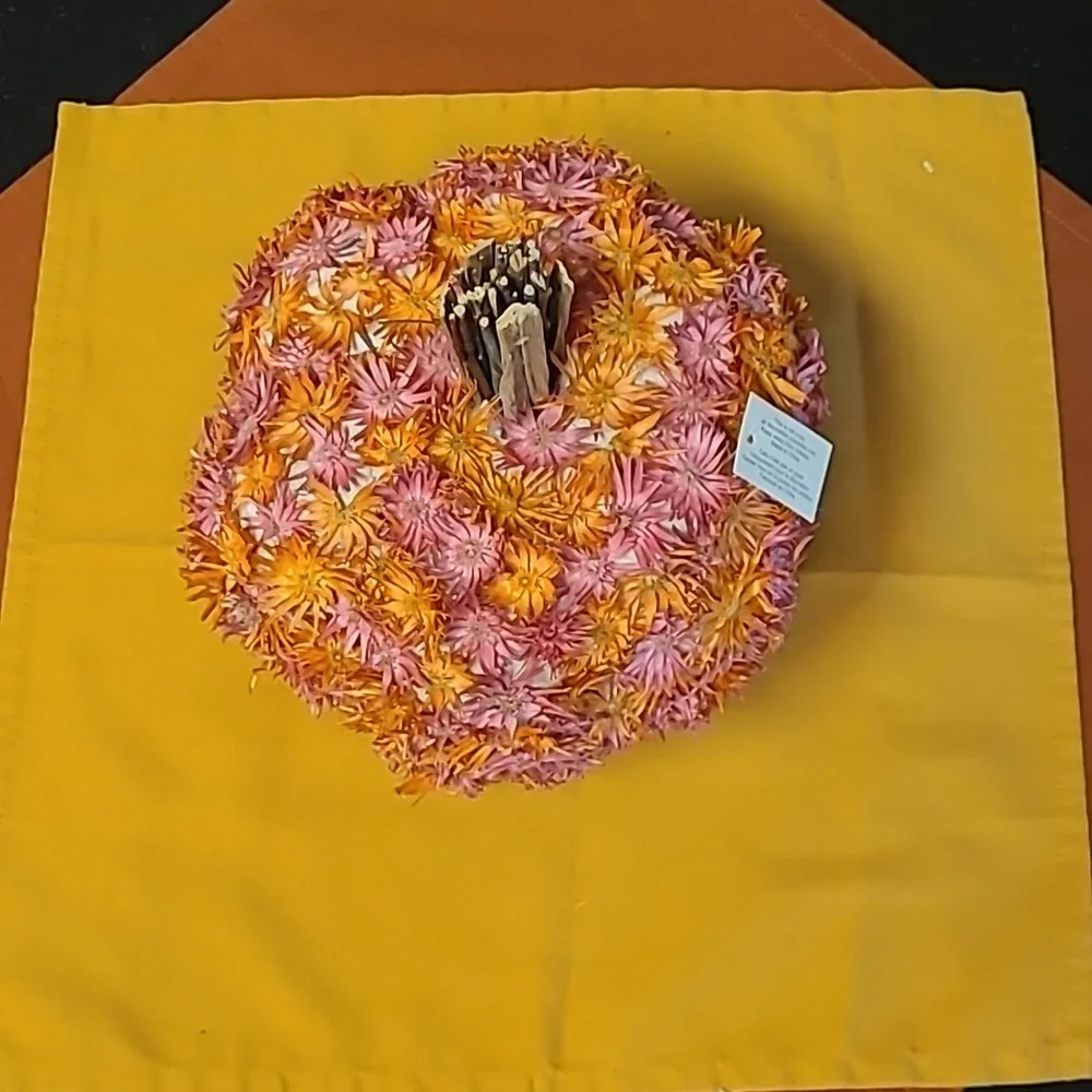 Flower Pumpkin Centerpiece